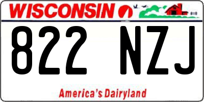 WI license plate 822NZJ