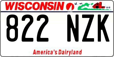 WI license plate 822NZK