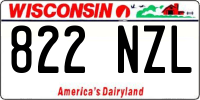 WI license plate 822NZL
