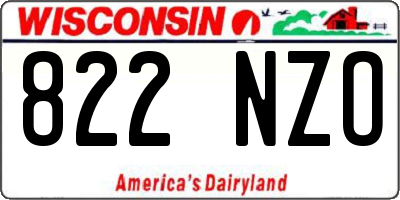 WI license plate 822NZO