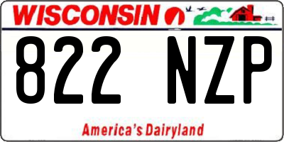 WI license plate 822NZP