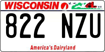 WI license plate 822NZU