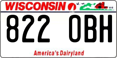 WI license plate 822OBH