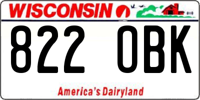 WI license plate 822OBK