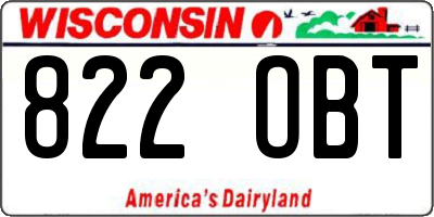 WI license plate 822OBT