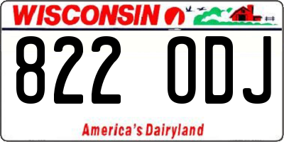 WI license plate 822ODJ