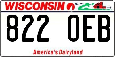 WI license plate 822OEB