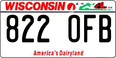 WI license plate 822OFB