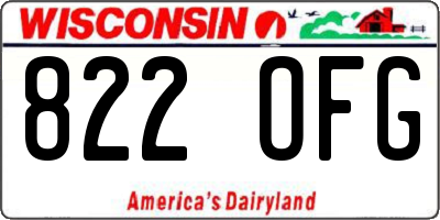 WI license plate 822OFG