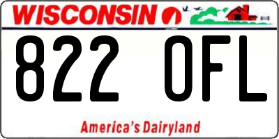 WI license plate 822OFL