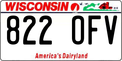 WI license plate 822OFV