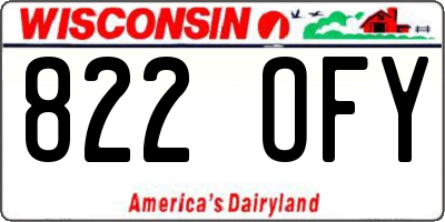 WI license plate 822OFY