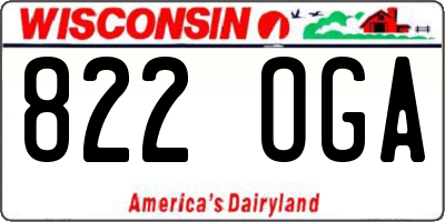 WI license plate 822OGA