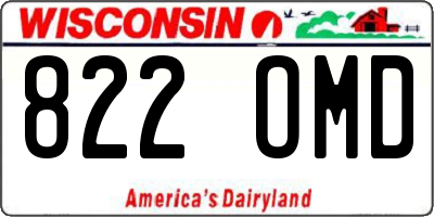 WI license plate 822OMD