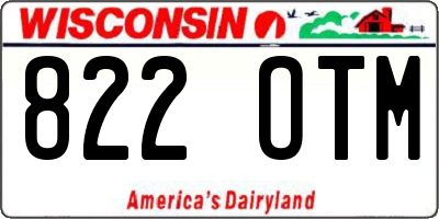 WI license plate 822OTM