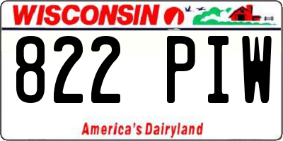 WI license plate 822PIW