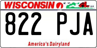 WI license plate 822PJA