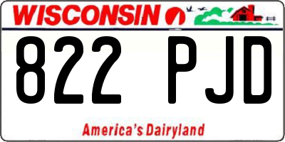 WI license plate 822PJD