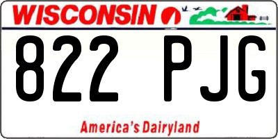 WI license plate 822PJG