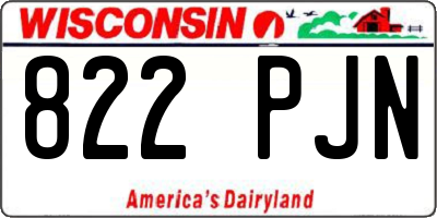 WI license plate 822PJN