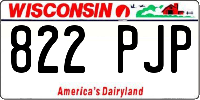 WI license plate 822PJP