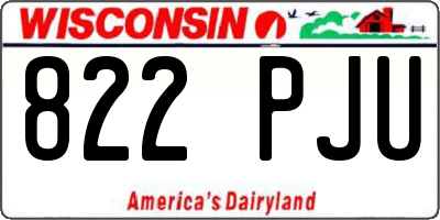 WI license plate 822PJU
