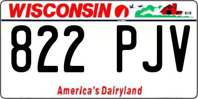 WI license plate 822PJV