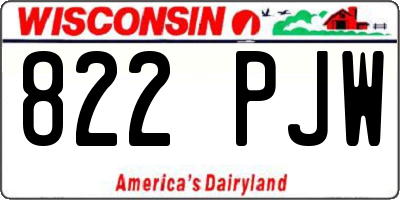 WI license plate 822PJW