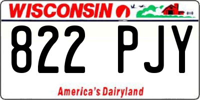 WI license plate 822PJY