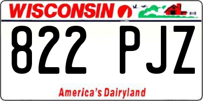 WI license plate 822PJZ