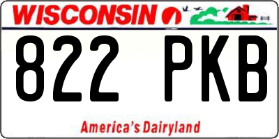 WI license plate 822PKB