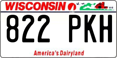 WI license plate 822PKH
