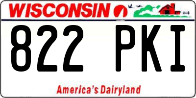 WI license plate 822PKI