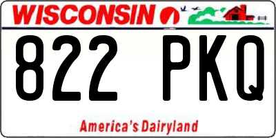 WI license plate 822PKQ