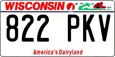 WI license plate 822PKV