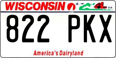 WI license plate 822PKX
