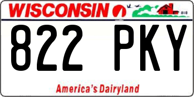 WI license plate 822PKY