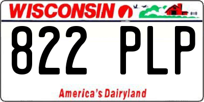 WI license plate 822PLP
