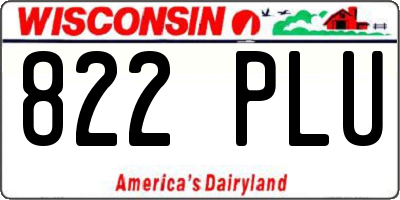 WI license plate 822PLU