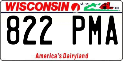WI license plate 822PMA