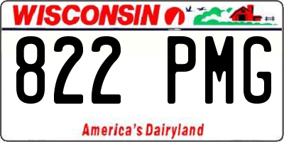 WI license plate 822PMG