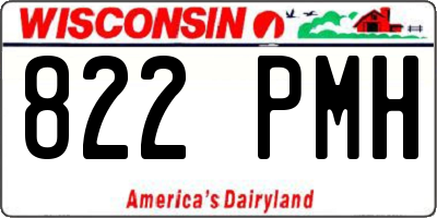 WI license plate 822PMH