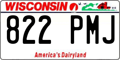 WI license plate 822PMJ