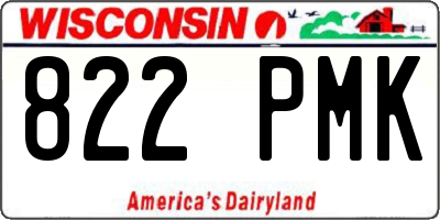 WI license plate 822PMK