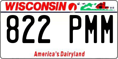 WI license plate 822PMM