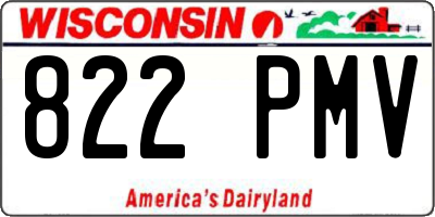 WI license plate 822PMV