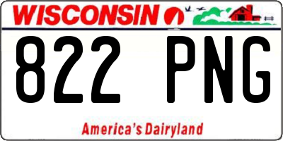 WI license plate 822PNG
