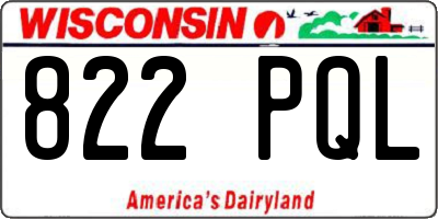 WI license plate 822PQL