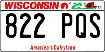 WI license plate 822PQS