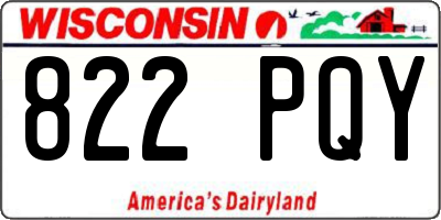 WI license plate 822PQY